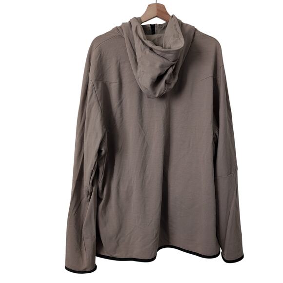 Nike Sportswear Tech Fleece Full Zip Light Brown Hoodie DX0822 Sweatshirt XXL - Picture 4 of 14